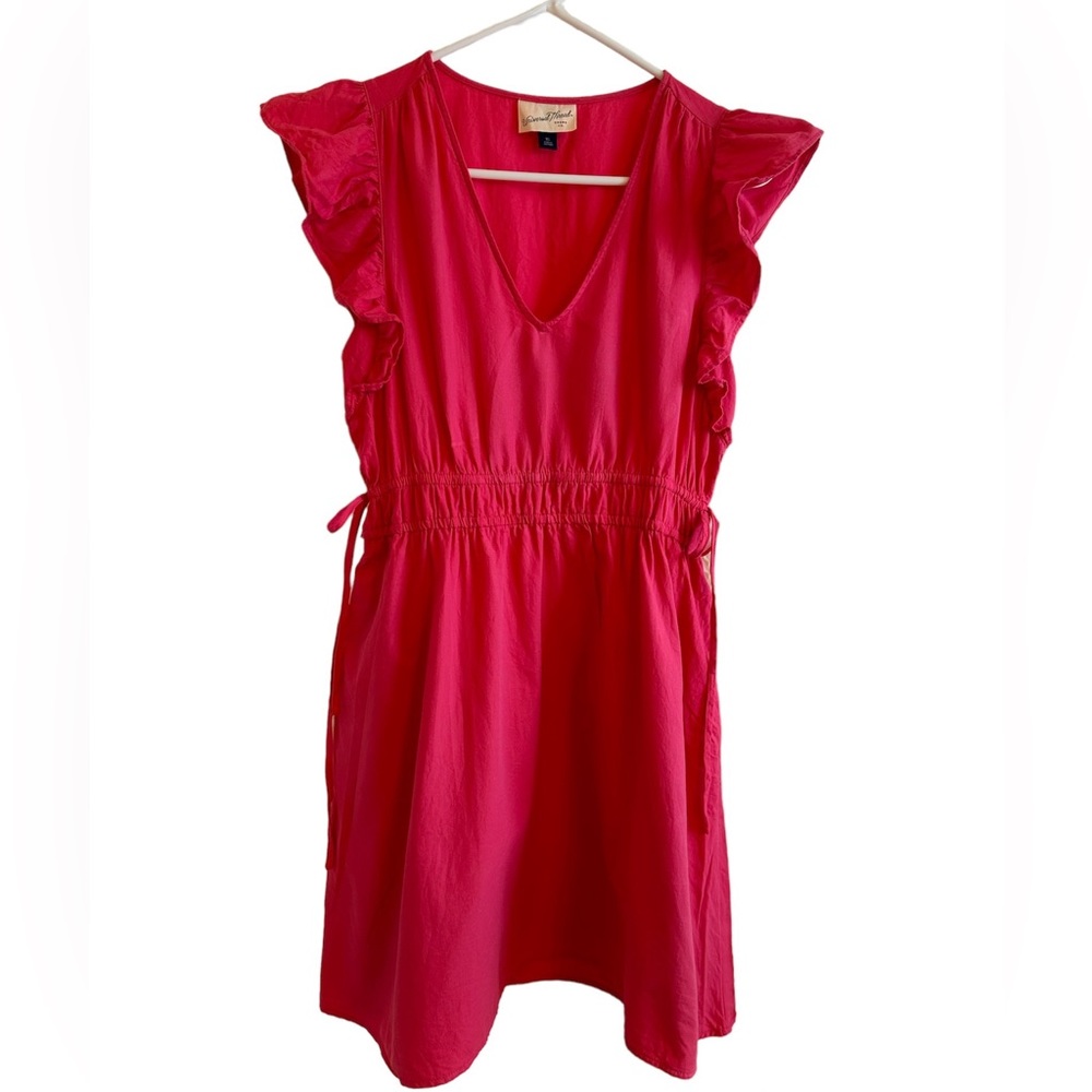 Universal Thread Ruffle Sleeve Tie Waist Dress with Pockets
